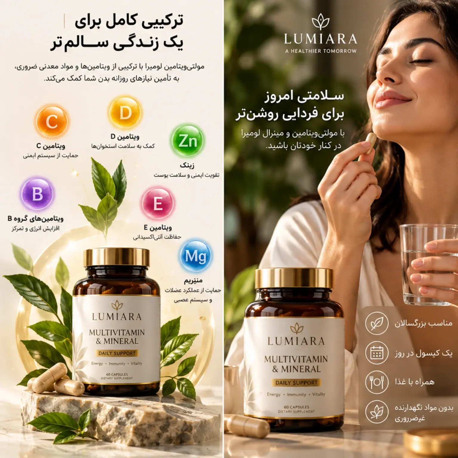 Lumiara Multivitamin and Mineral Capsules