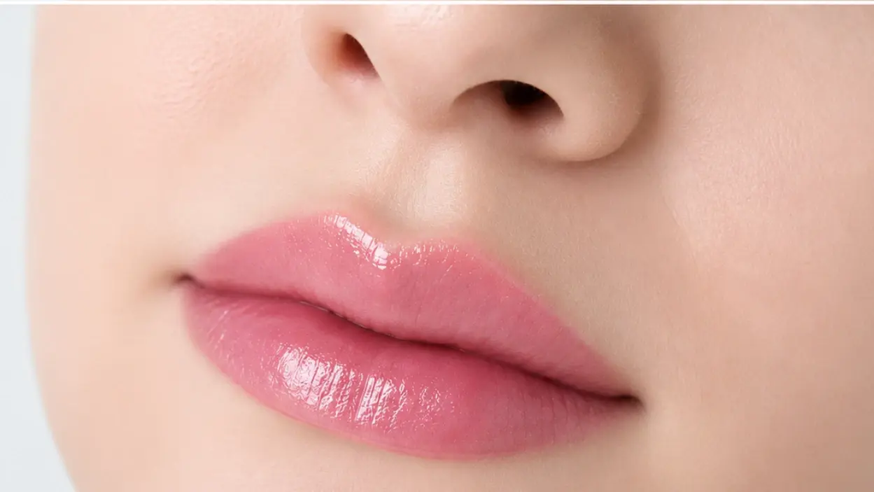 Before and After Lip Filler Injection after the service