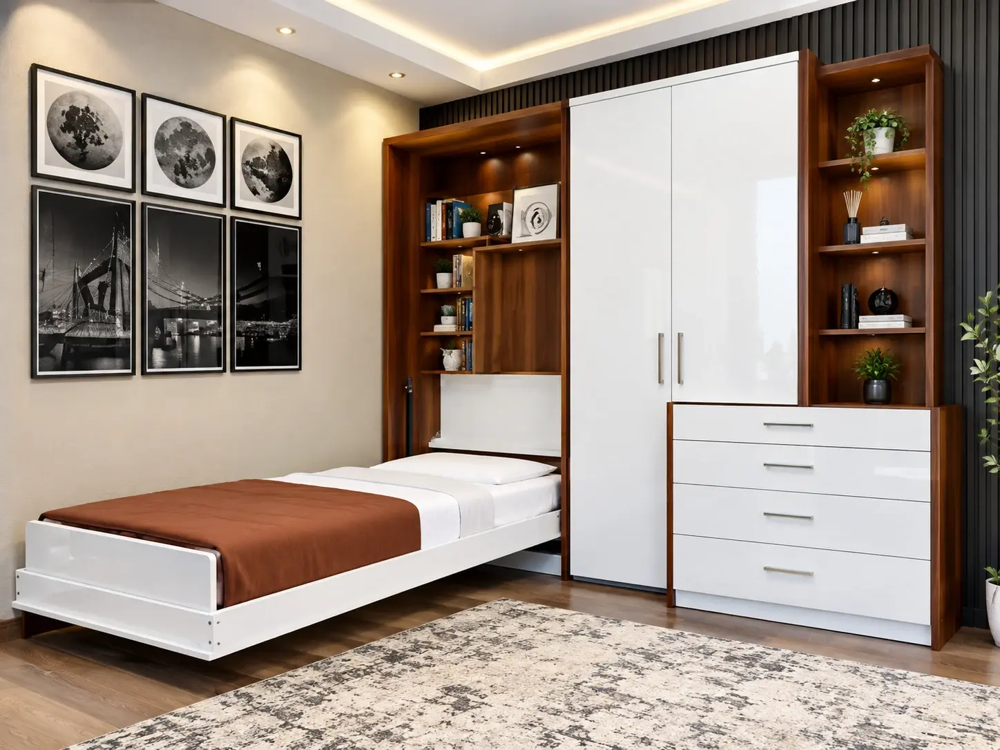 Built-in Wardrobe and Bed